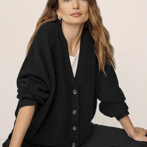 Jenni Kayne | Cashmere Cocoon Cardigan | Black | Size Small